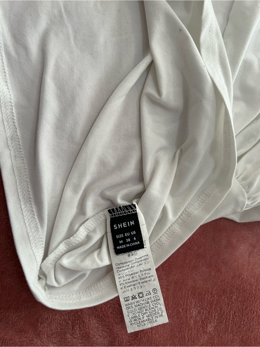 SHEIN White One-Shoulder Ruched Tank Top - Picture 3 of 3